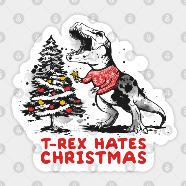 T rex hates christmas top